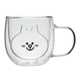 Animal party high temperature resistant glass cups ladies home drinking cups high value cute panda milk glass