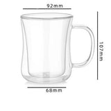 High borosilicate glass set of household simple double-layer glass heat-insulating water cup milk coffee cups
