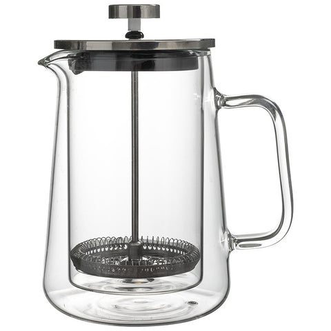 French press pot double glass hand brewing mocha pot French filter pressure home brewing tea filter pot milk froth coffee pots