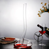 Handcrafted Crystal Glass Artistic Wine Decanter – Serpentine Design, Premium Decorative Piece (Masterful Craftsmanship)"