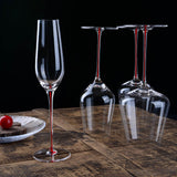 Luxury high-end Burgundy home crystal glass wine glass highball glass peach heart champagne glass Yan value red wine glass