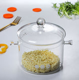 High borosilicate glass pots and pans high temperature resistant stew pots and pans household soaking pots and pans transparent glass environmentally friendly soup pots and pans