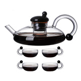 High borosilicate high temperature filtration teapot glass teapot heat-resistant glass tea set home coffee maker