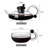 High borosilicate high temperature filtration teapot glass teapot heat-resistant glass tea set home coffee maker