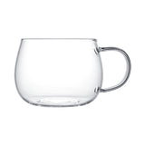 Borosilicate vertical petal glass cup with handle home milk oatmeal tea cup office tea coffee drinking cups