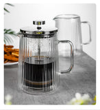 French press pot double glass hand brewing mocha pot French filter pressure home brewing tea filter pot milk froth coffee pots