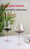 Luxury high-end Burgundy home crystal glass wine glass highball glass peach heart champagne glass Yan value red wine glass