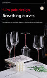 Luxury high-end Burgundy home crystal glass wine glass highball glass peach heart champagne glass Yan value red wine glass
