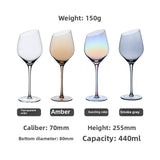 「Perfect for Celebrations」Angled-Bowl Crystal Wine Glasses with Gradient Coating - Professional Champagne Set for Hosting Events