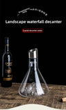 Waterfall Iceberg Wine Decanter - Handcrafted Crystal Glass Aerator with Artistic Flair